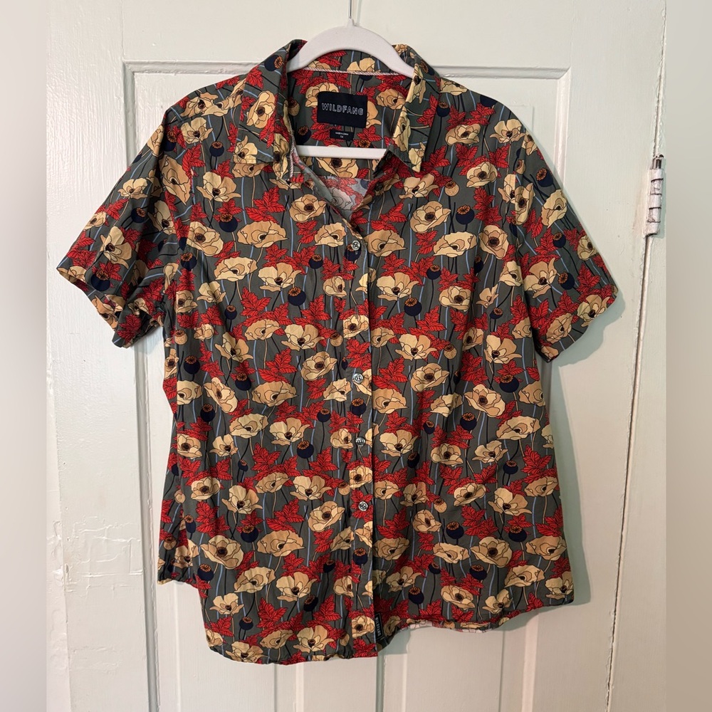 Wildfang Poppy Floral Essential Button Up